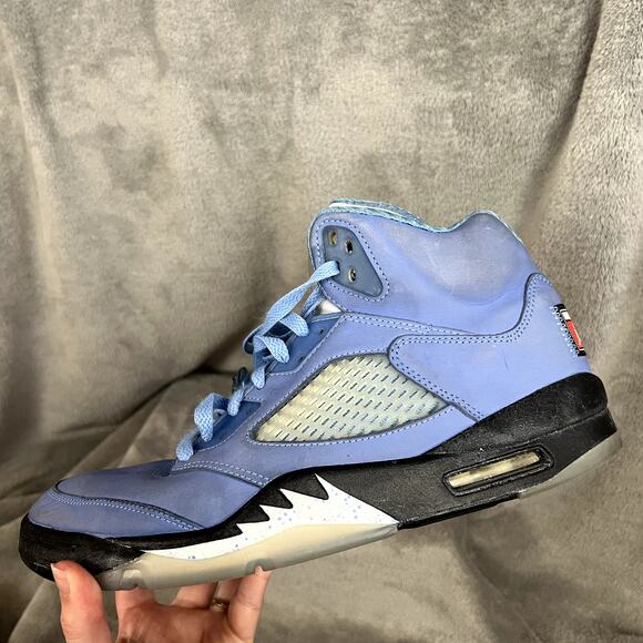 Nike Air Jordan 5 Retro UNC University‎ Blue Sneakers Mens 10.5 main image 4